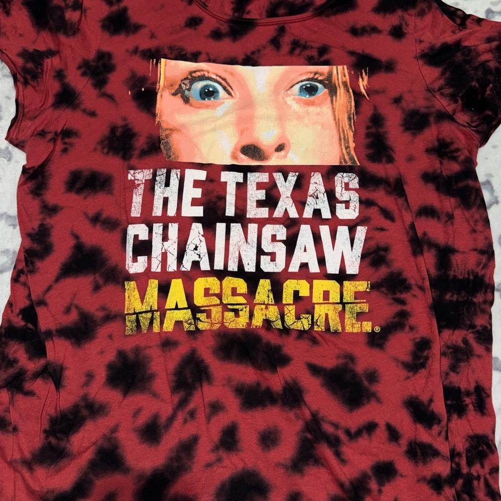Torrid Red and Black Texas Chainsaw Tee